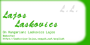 lajos laskovics business card